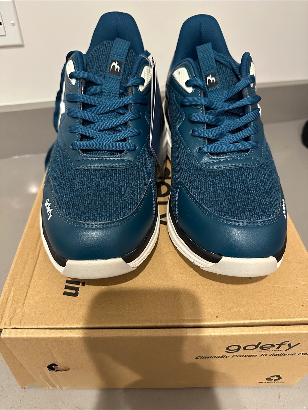 GDEFY Men’s Teal Lace-Up Sneakers — Cushioned Everyday Comfort